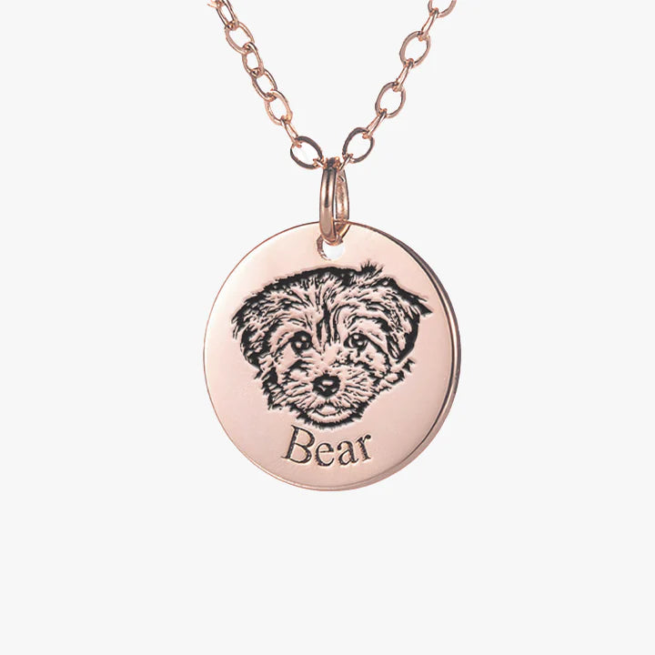 Pet face necklace